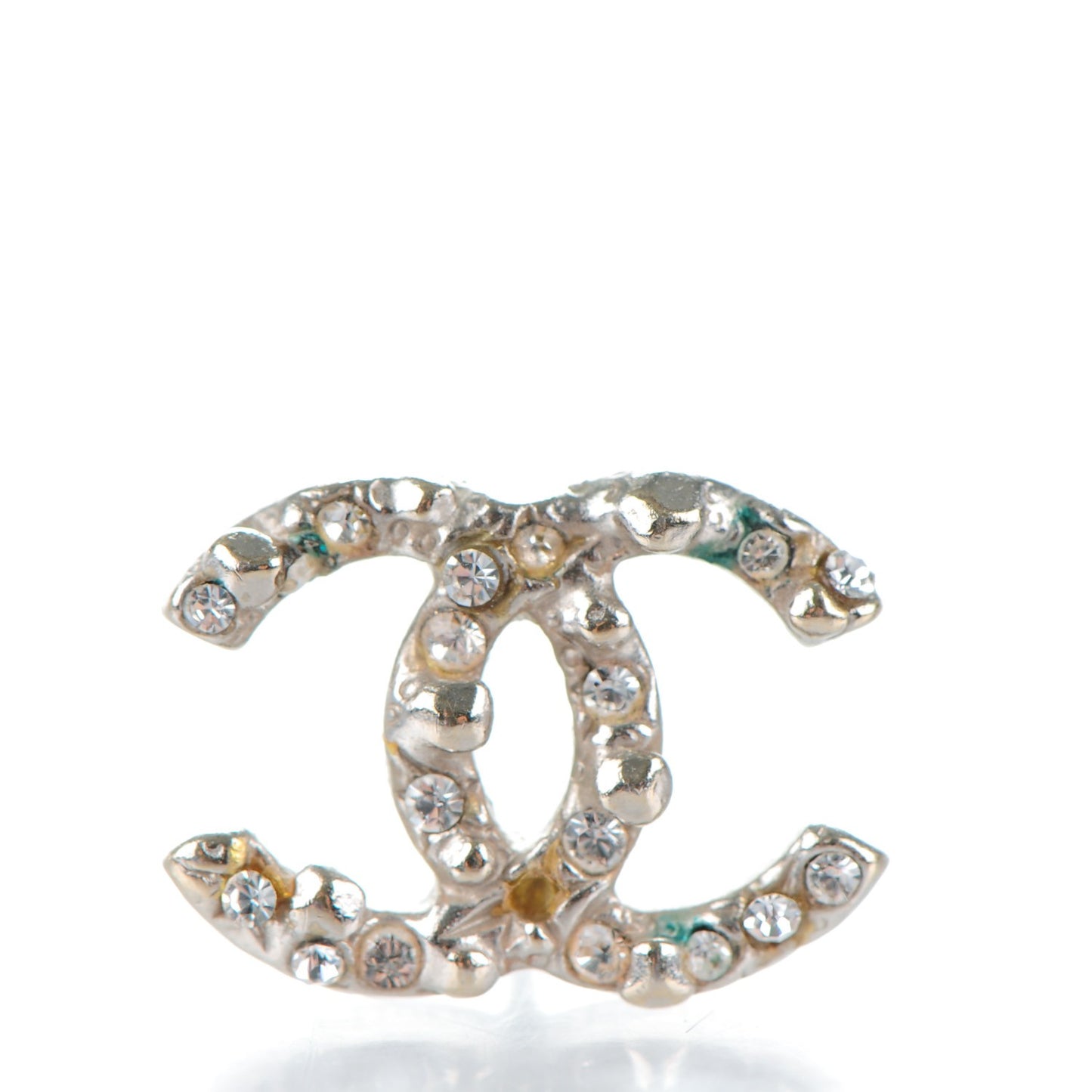 Crystal CC Earrings Silver
