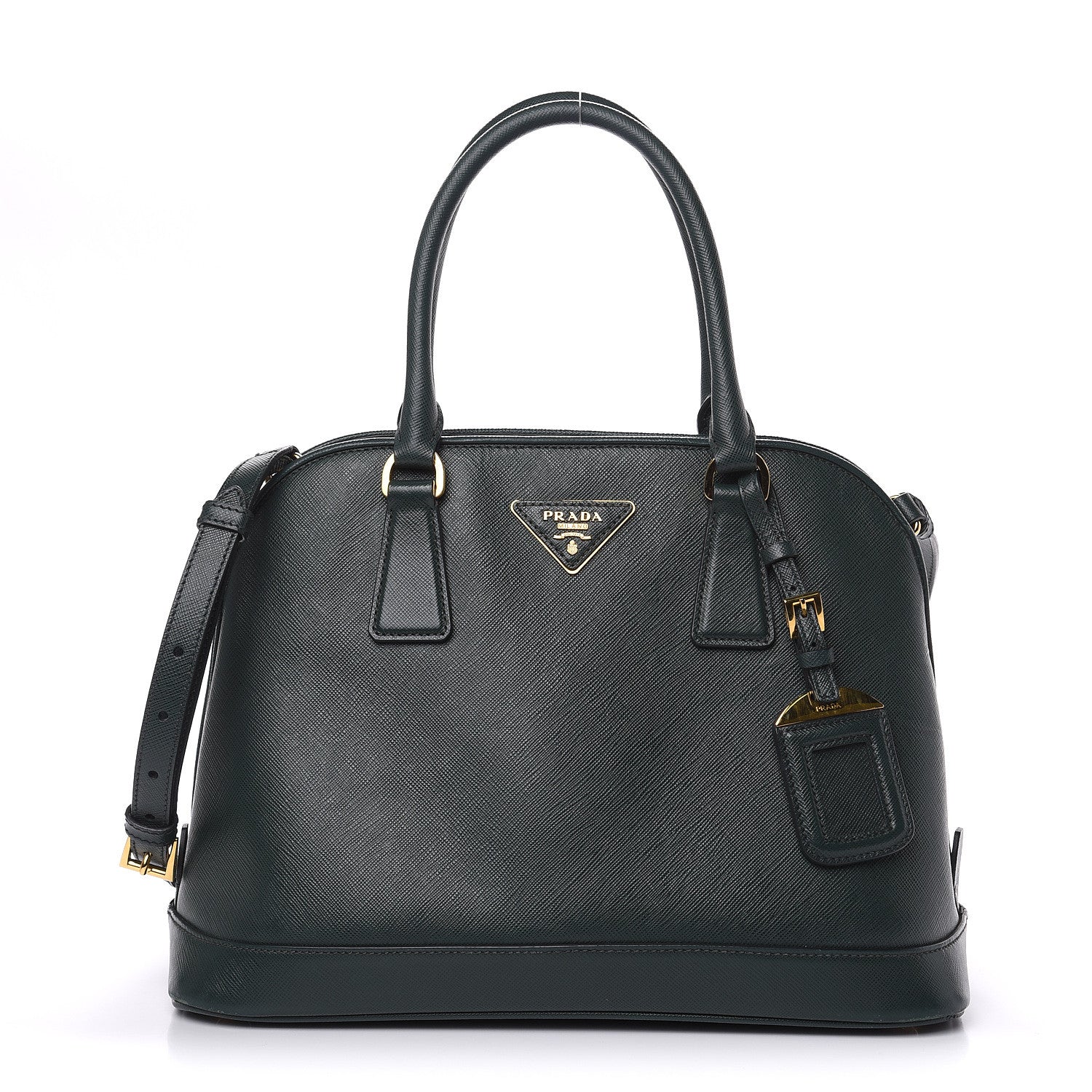 Prada Saffiano Lux Open Promenade Tote Biliardo 1 of 11