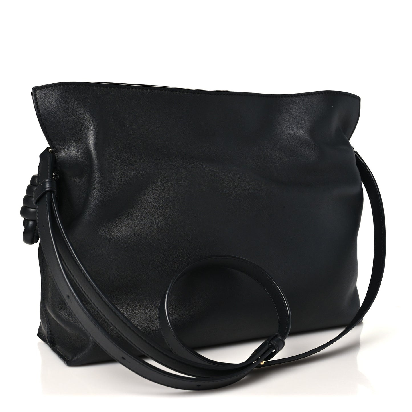 Nappa Medium Flamenco Knot Bag Black