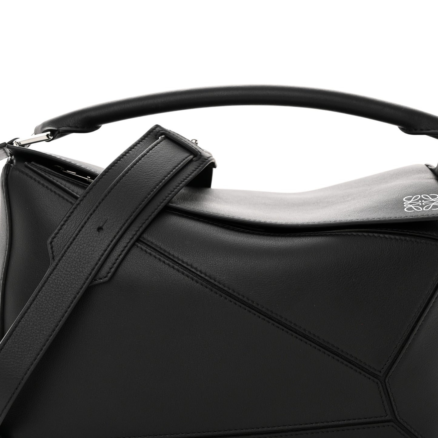 Calfskin Medium Puzzle Bag Black