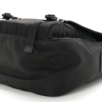 Prada Nylon Vela Double Snap Buckle Messenger Bag Black 10 of 10