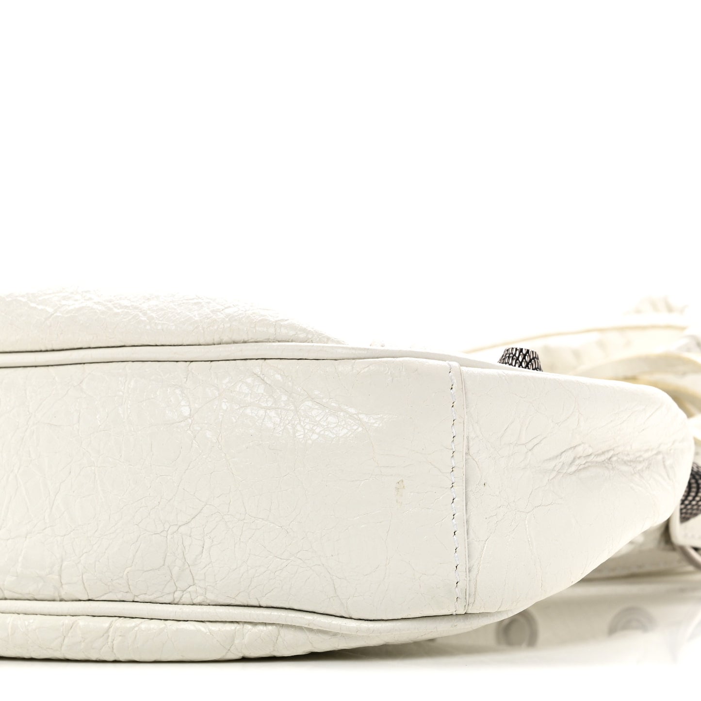 Agneau Arena Le Cagole Shoulder Bag XS Optic White