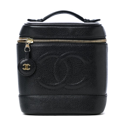 Chanel Caviar Vanity Cosmetic Case Black 2 of 8