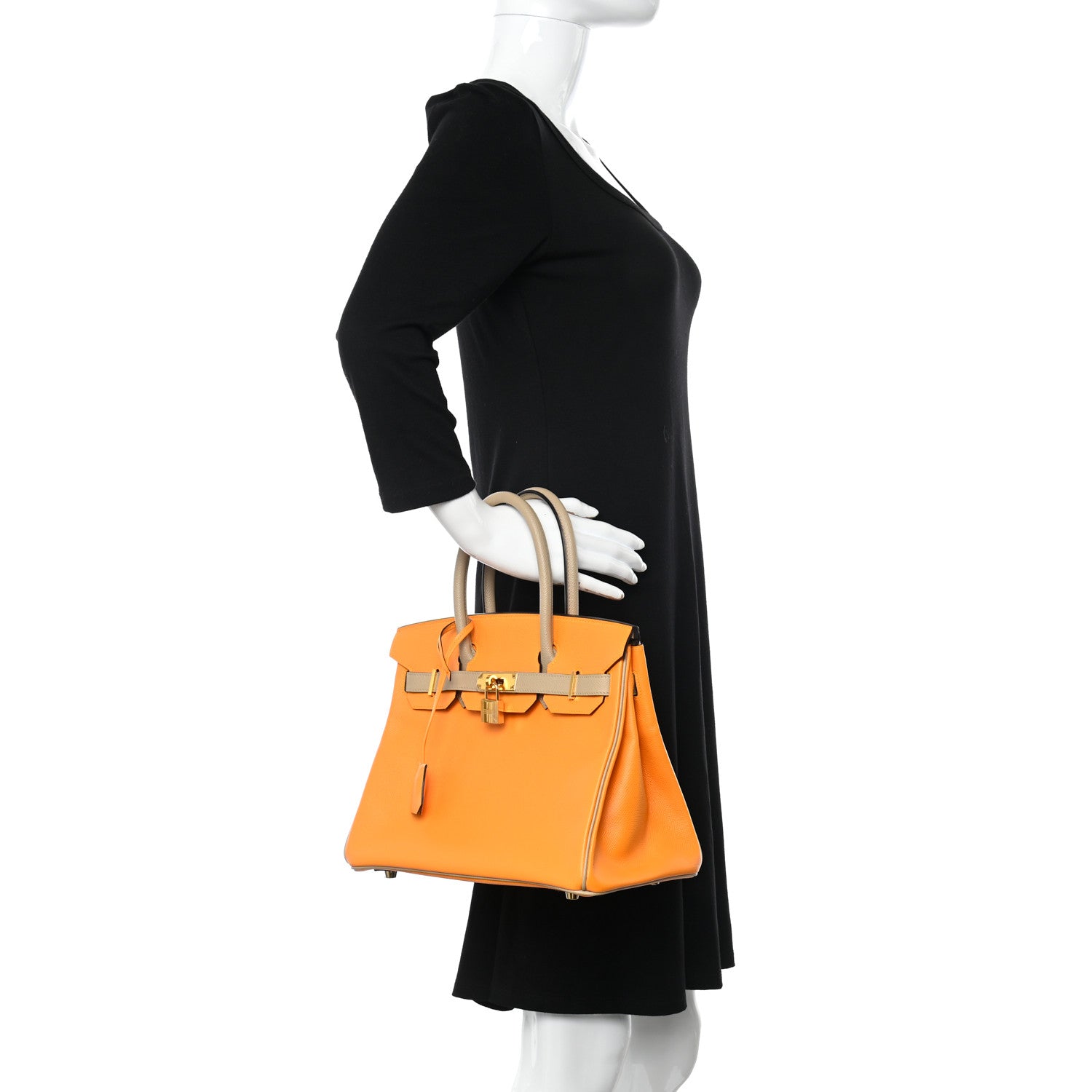 Hermes Epsom Horseshoe Birkin 30 Jaune D'or Trench 2 of 12