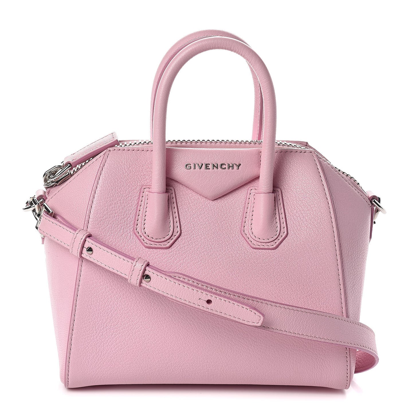Sugar Goatskin Mini Antigona Bright Pink