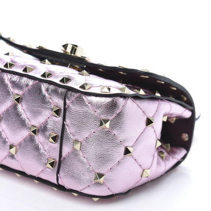 Valentino Garavani Metallic Nappa Micro Rockstud Spike Shoulder Bag Giacinto 8 of 8