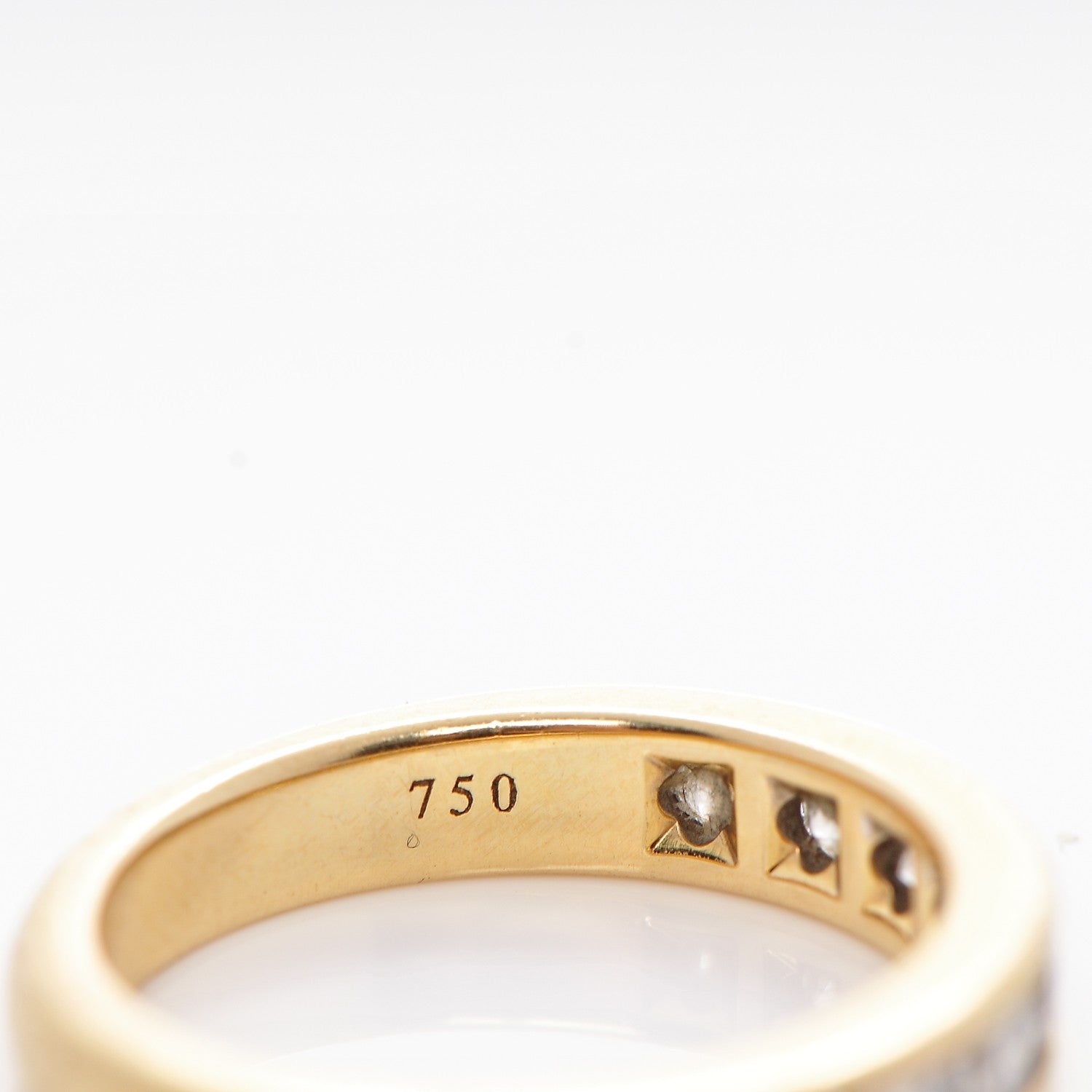 Tiffany 18K Yellow Gold Diamond Half Circle Wedding Band Ring 6 5 of 5