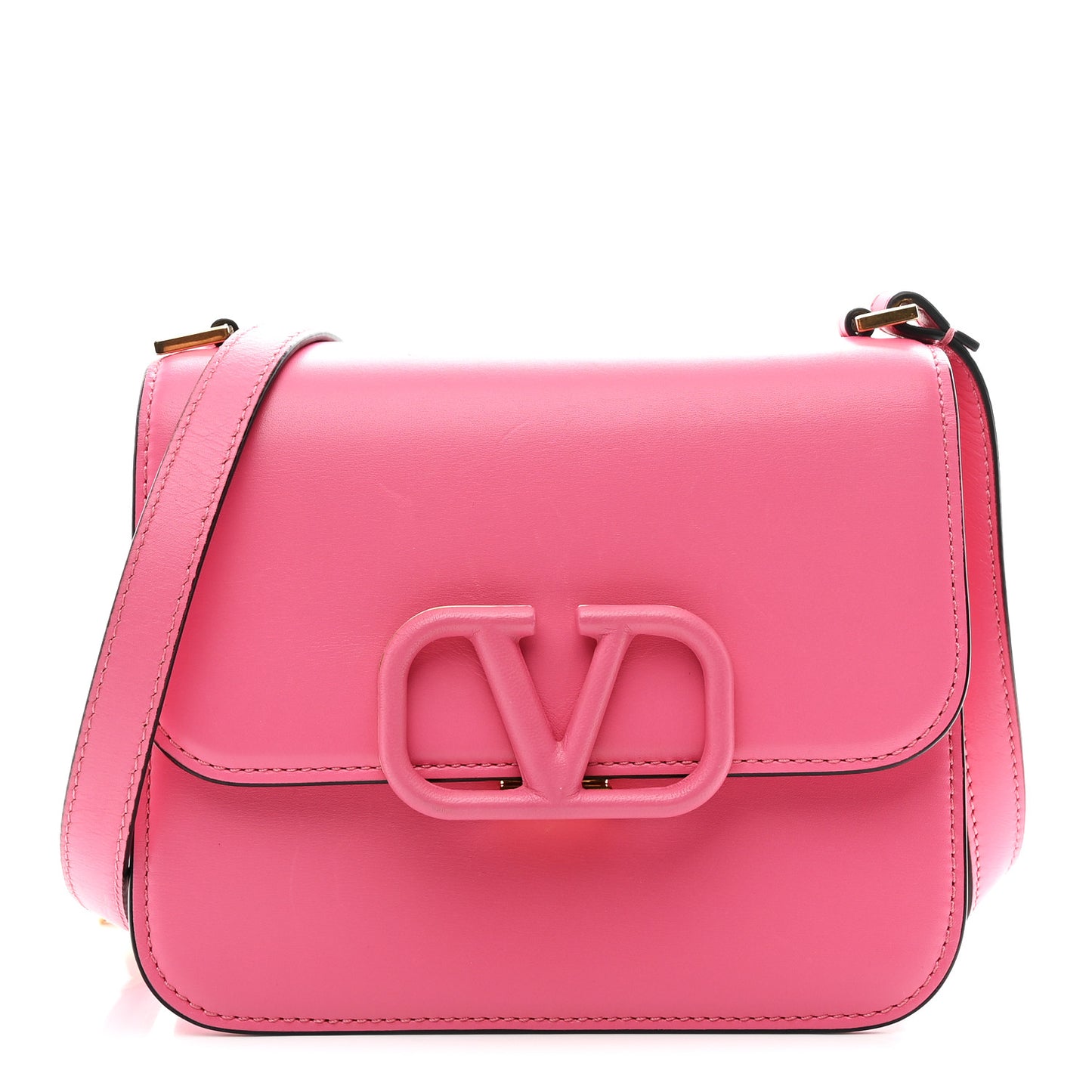 Smooth Calfskin Small VSling Shoulder Bag Pink