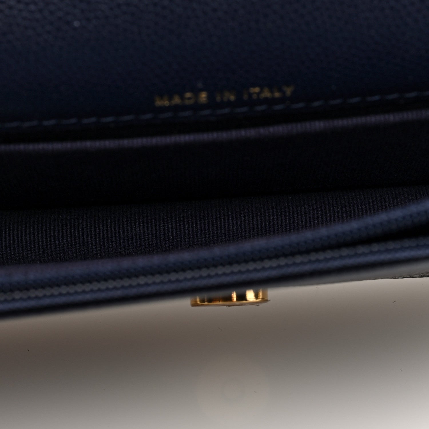 Chanel Caviar Quilted Pocket Twins Clutch With Chain Navy Blue 5 of 11