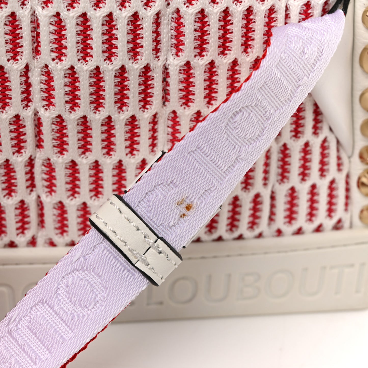 Calfskin Spiked Small Explorafunk Backpack White