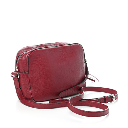 Gucci Pebbled Calfskin Studded Small Soho Disco Bag Soft Burgundy 3 of 9