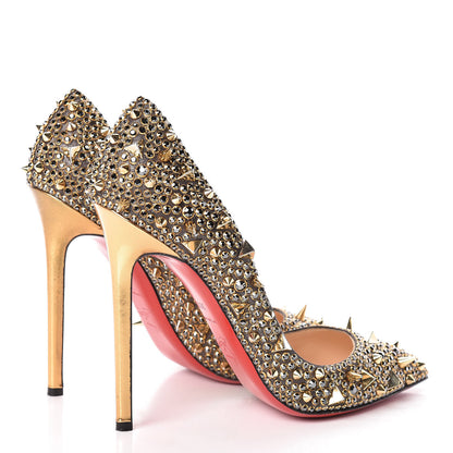 Christian Louboutin Potpourri Strass Pigalli 120 Pumps 39.5 Hematite Gold 4 of 17