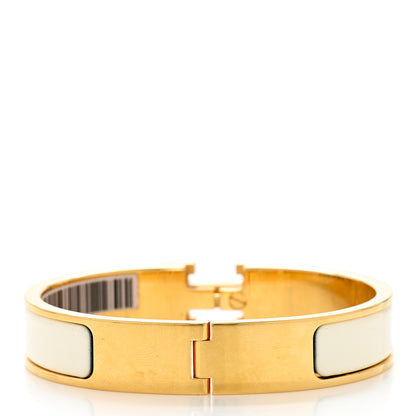 Hermes Enamel Narrow Clic Clac H Bracelet Craie 3 of 6