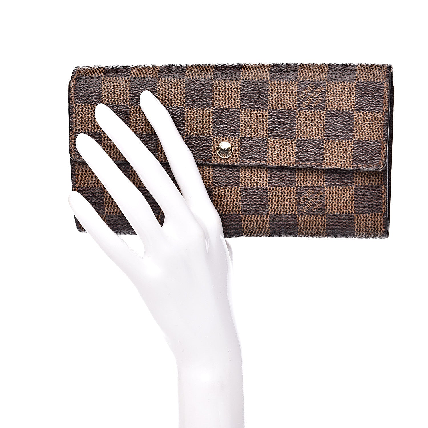 Louis Vuitton Damier Ebene Sarah Wallet 2 of 12