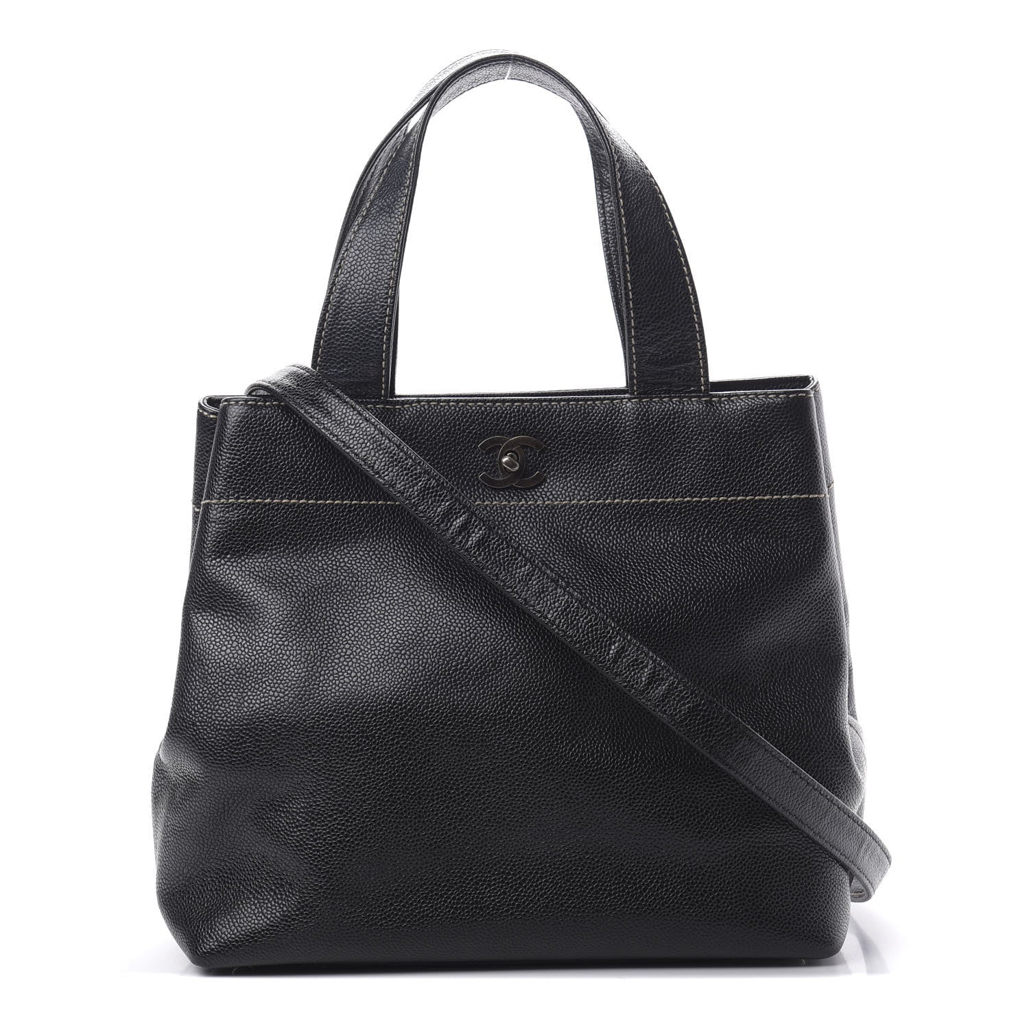 Chanel Caviar CC Tote Black 1 of 13