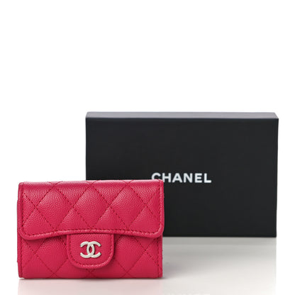 Chanel Caviar Quilted Classic 4 Key Holder Wallet Dark Pink 11 of 11