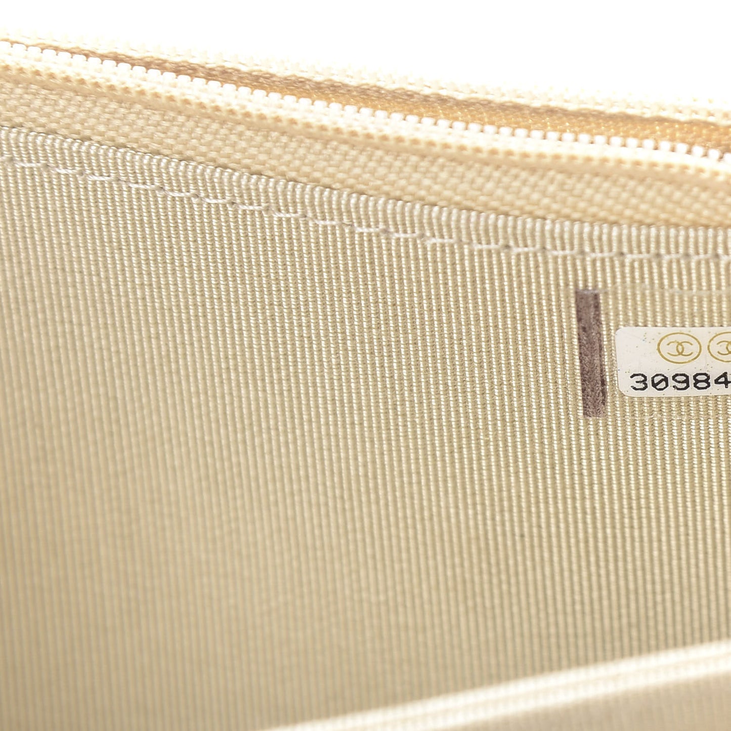 Metallic Lambskin Quilted Mini Wallet On Chain WOC Gold