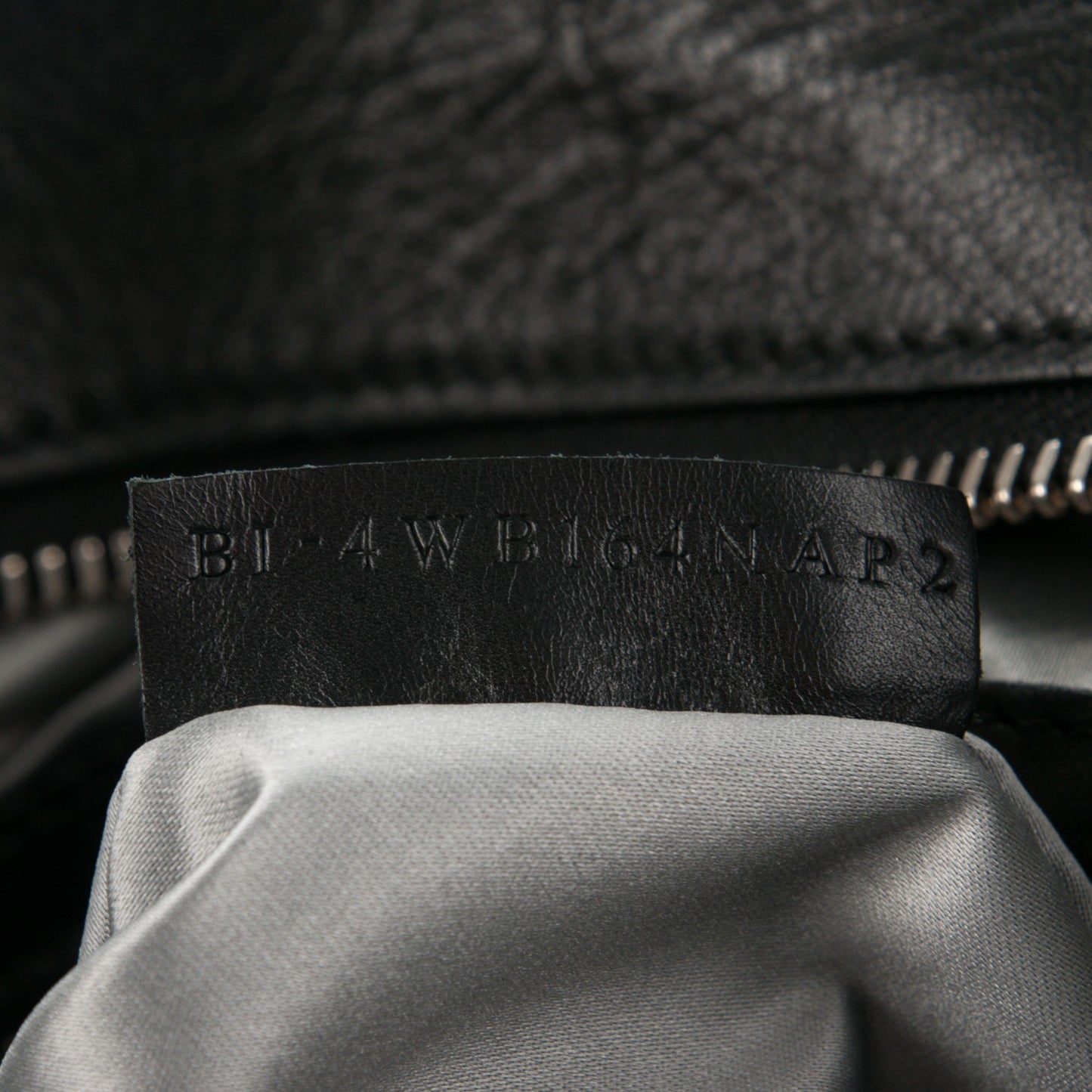 Nappa Ruffle Hobo Black