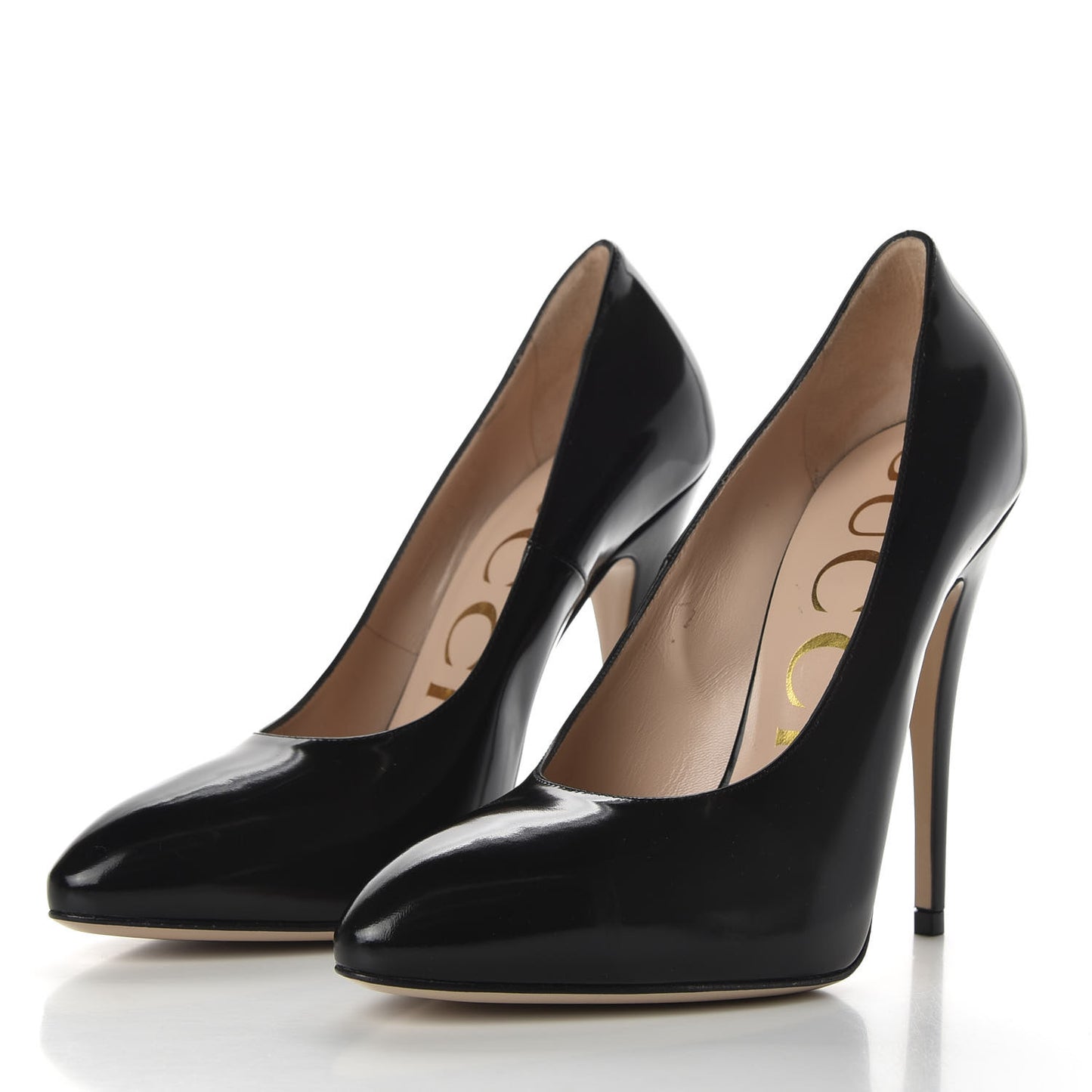Polished Calfskin Regent Pumps 36.5 Black