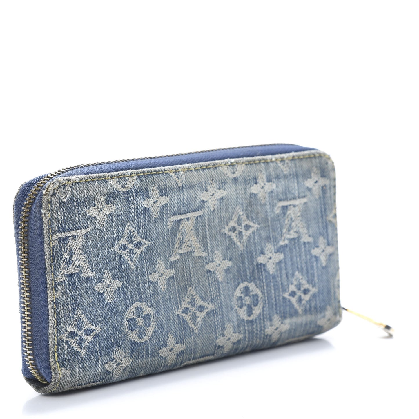 Monogram Denim Zippy Wallet Blue