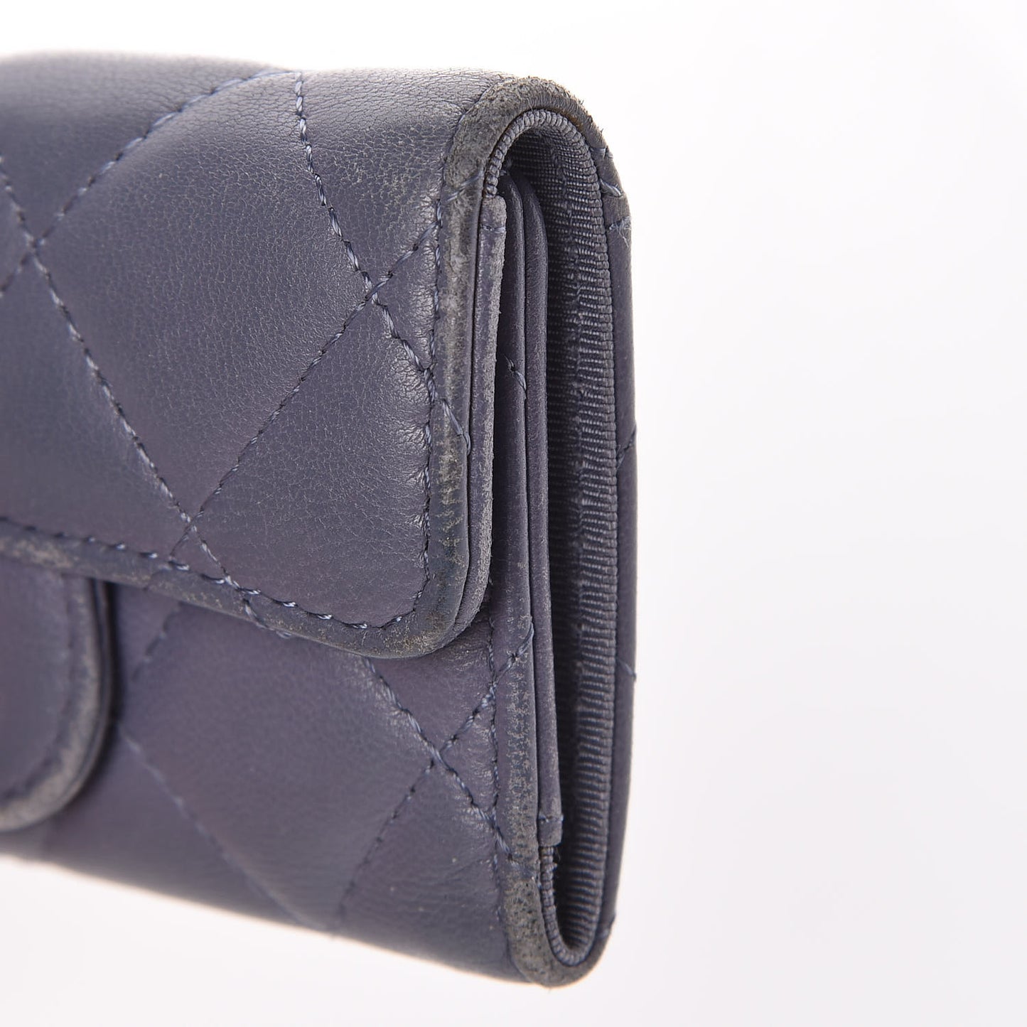 Lambskin Quilted 6 Key Holder Lavender