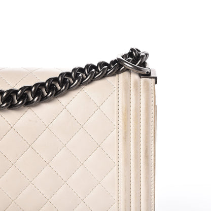 Chanel Lambskin Quilted Medium Boy Flap White 14 of 14