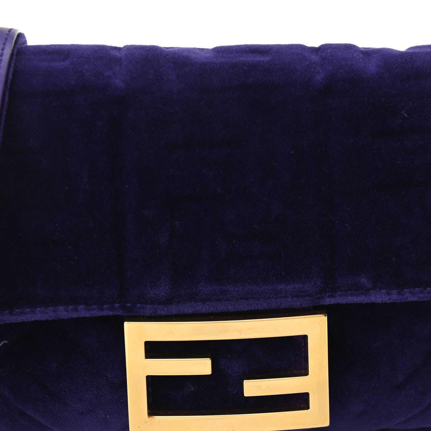 Fendi Velluto FF Embossed Mini Baguette Viola Plus 10 of 12