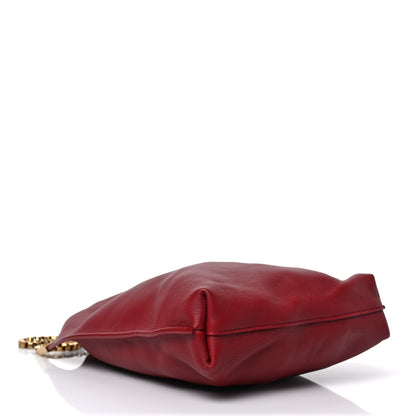 Saint Laurent Smooth Calfskin Small Suzanne Hobo Red 4 of 8