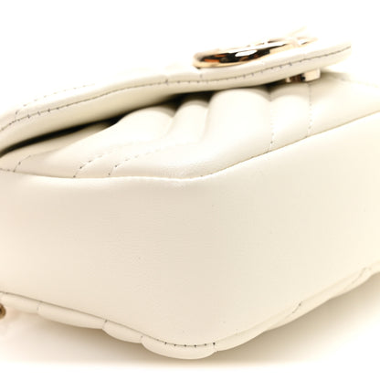 Gucci Lambskin Matelasse Mini GG Marmont Shoulder Bag White 9 of 11