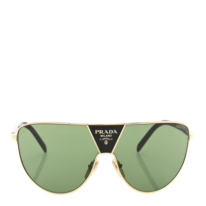 Prada Metal Shield Sunglasses SPR 69Z Gold Green 2 of 8
