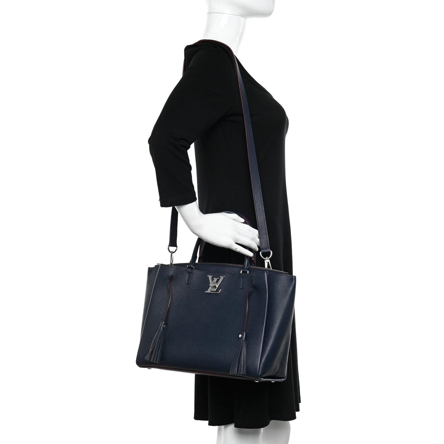 Louis Vuitton Calfskin Lockmeto Marine Rouge 2 of 10