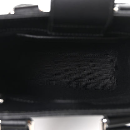 Gucci GG Supreme Monogram Appia Calfskin Web Mini Tote Bag Black 5 of 9