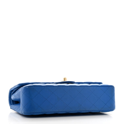 Chanel Lambskin Quilted Medium Double Flap Blue 4 of 12