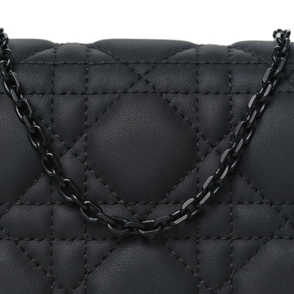 Christian Dior Ultra Matte Calfskin Cannage Mini Waist Pouch on Chain Black 8 of 10