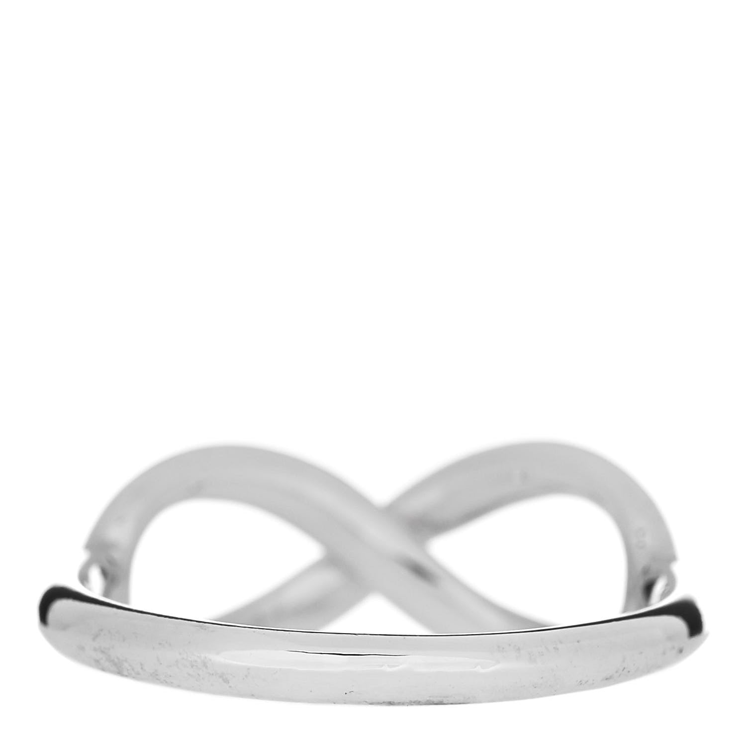 Tiffany Sterling Silver Infinity Ring 52 6 3 of 5