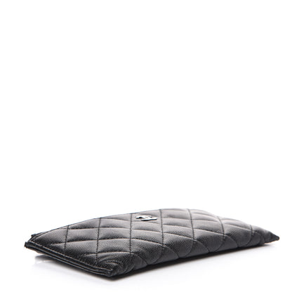 Chanel Iridescent Caviar Quilted Classic Zip Pouch Black 3 of 13