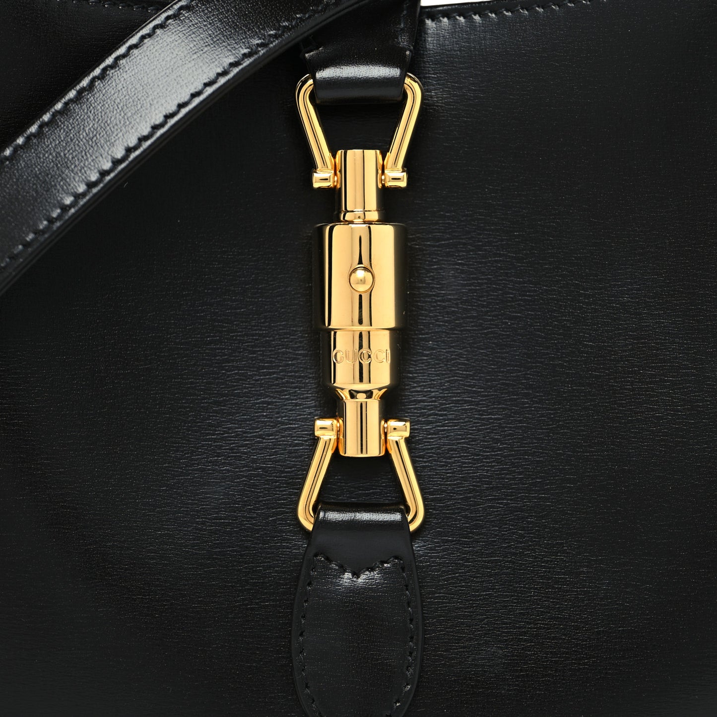 Boarded Dyana Lux Calfskin Small Jackie 1961 Hobo Black