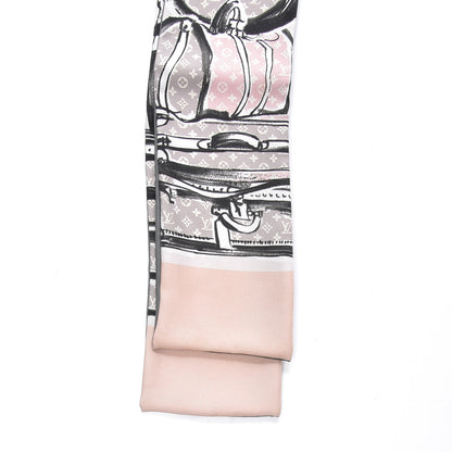 Louis Vuitton Silk Monogram Trunks Bandeau Rose Poudre 3 of 5