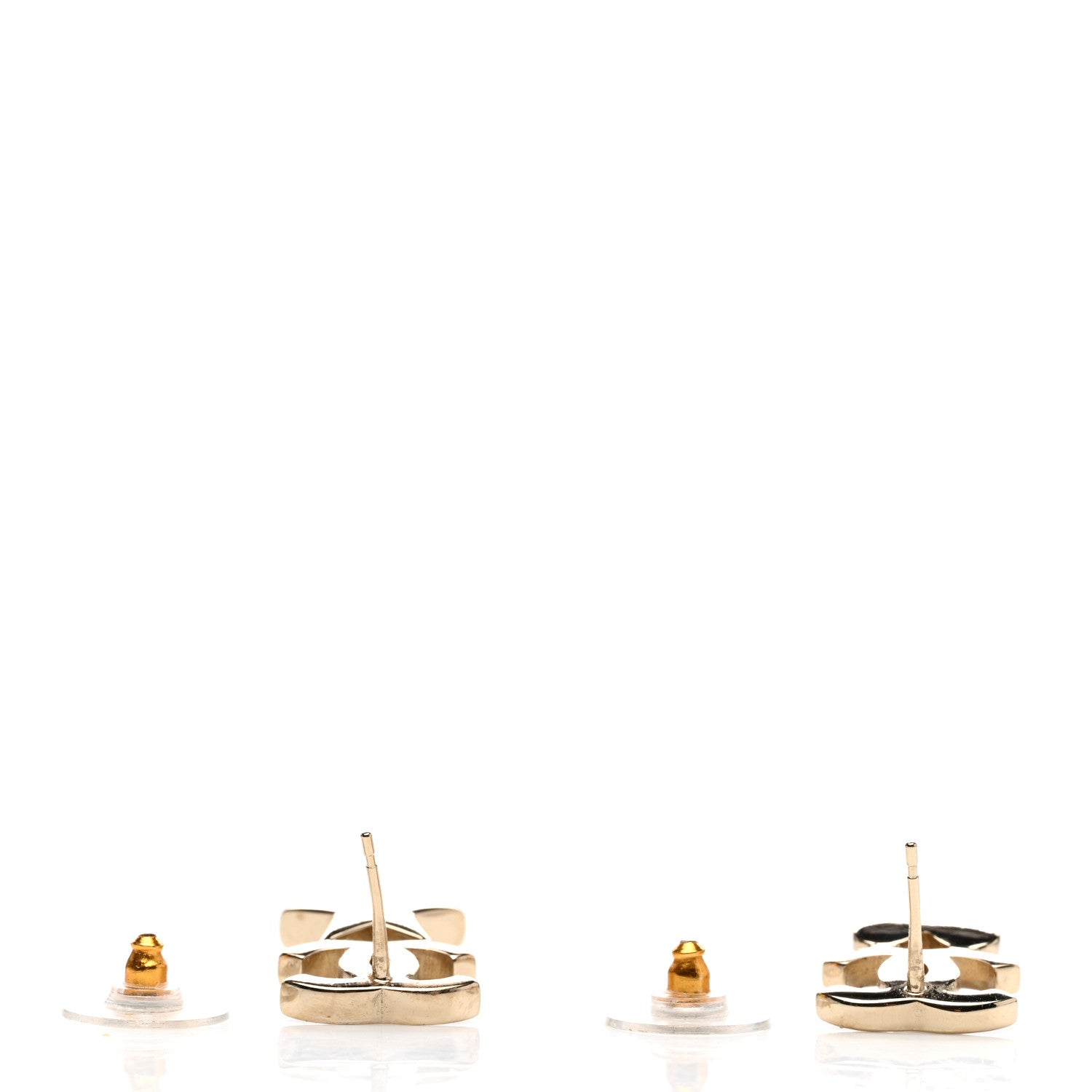 Chanel Crystal Pearl Charming Winter CC Star Heart Earrings Gold 3 of 4