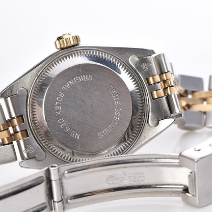 Rolex Stainless Steel 18K Yellow Gold Diamond 26mm Oyster Perpetual Datejust Watch Champagne 69173 6 of 7