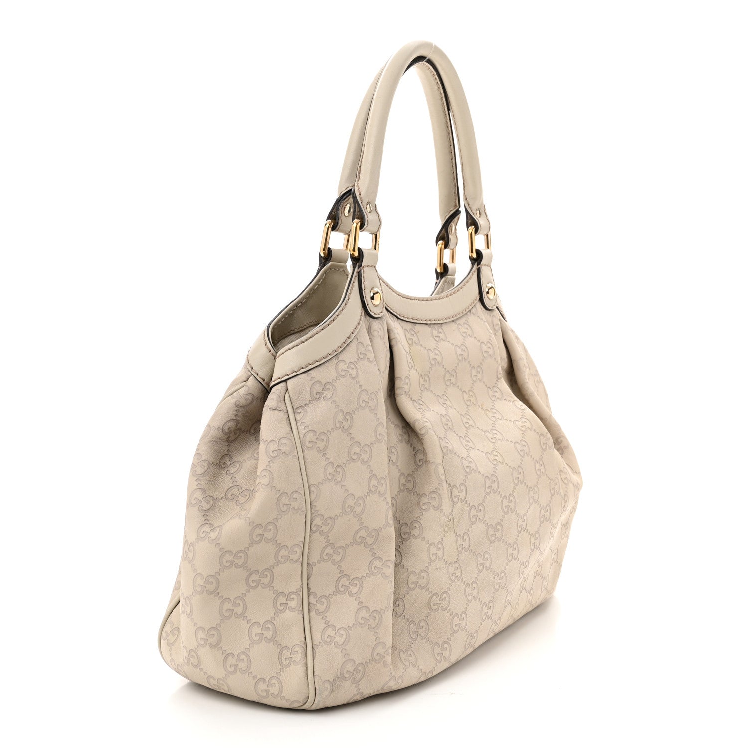 Gucci Guccissima Medium Sukey Tote Mystic White 3 of 11
