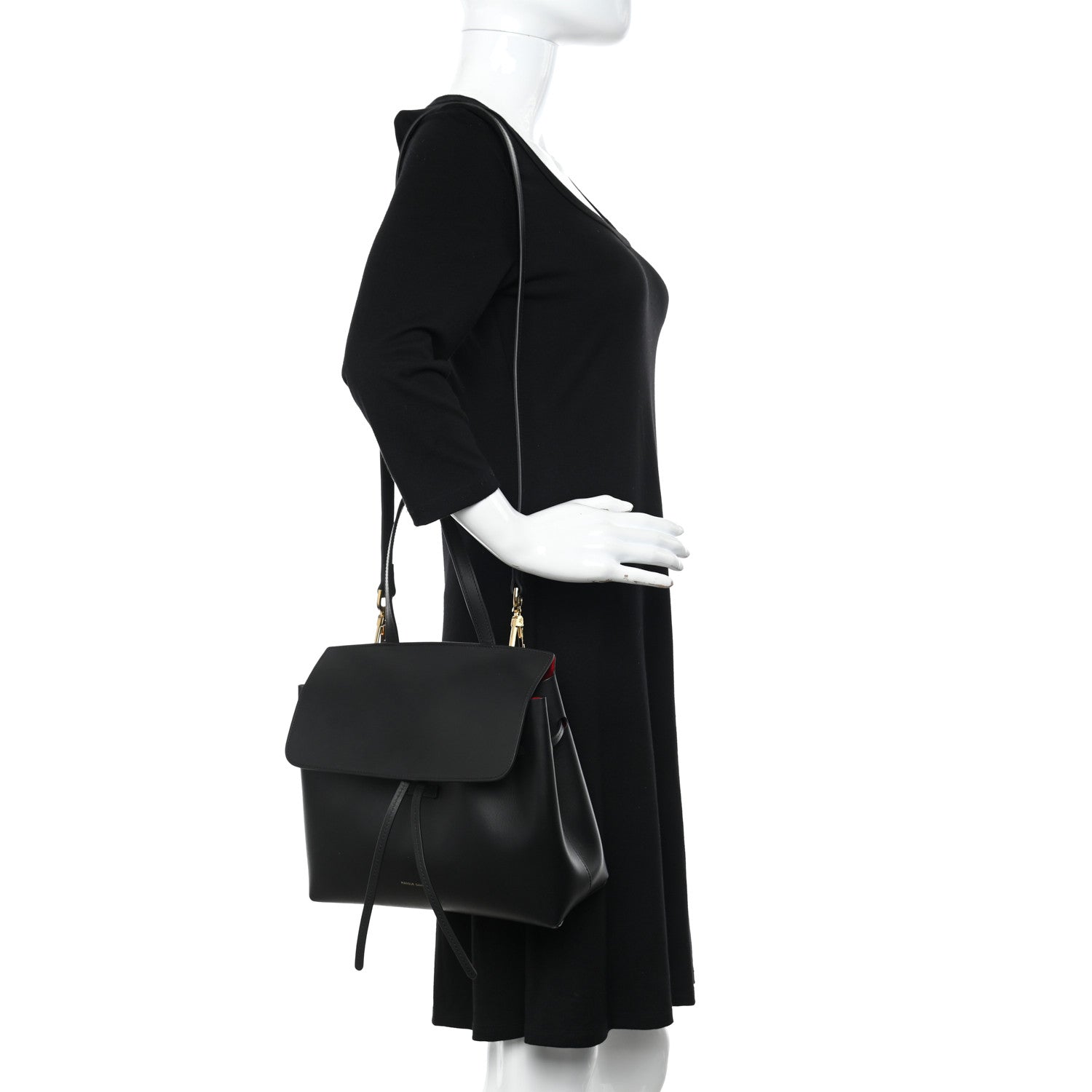 Mansur Gavriel Calfskin Mini Lady Bag Black Flamma 2 of 10