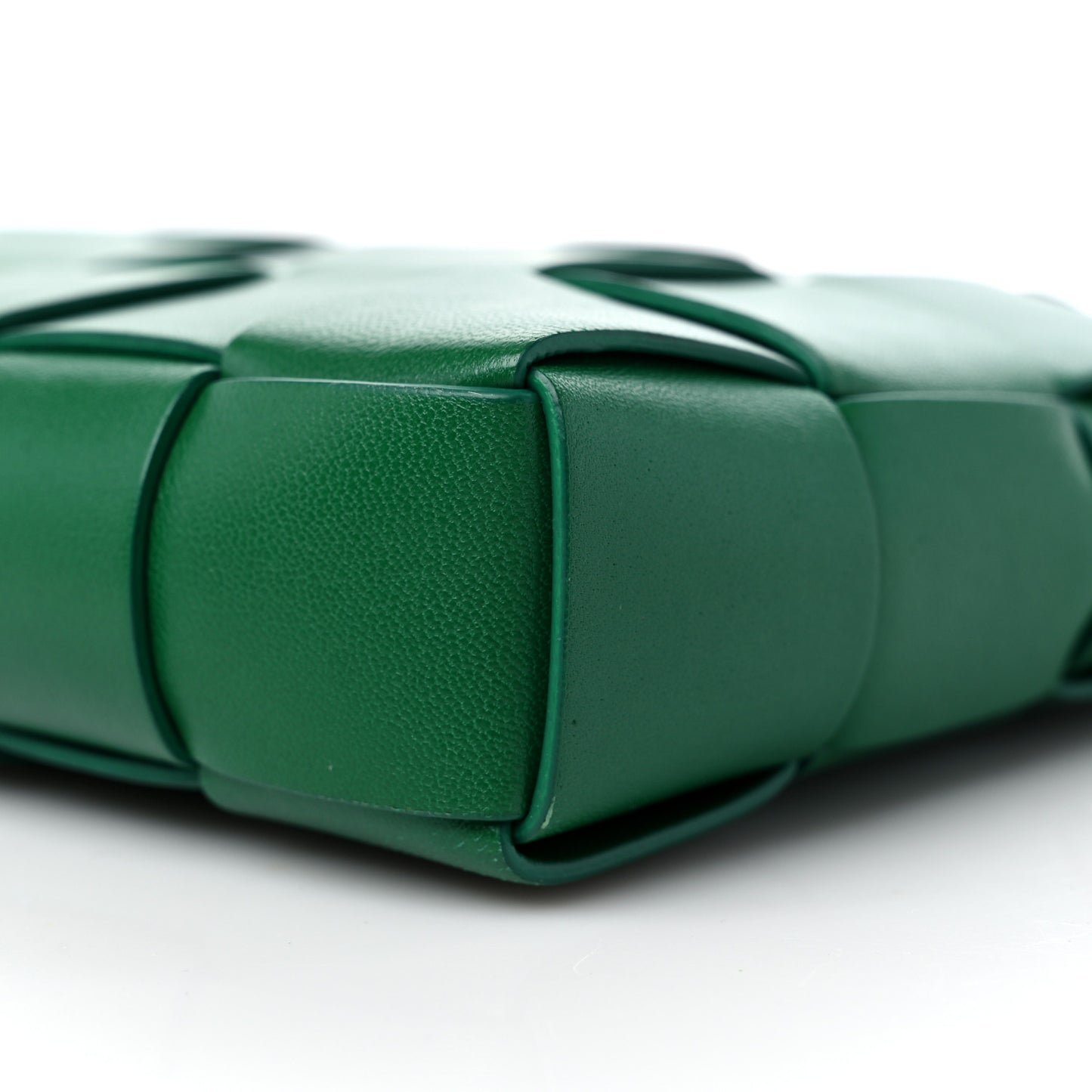 Nappa Intrecciato The Snap Clutch Racing Green