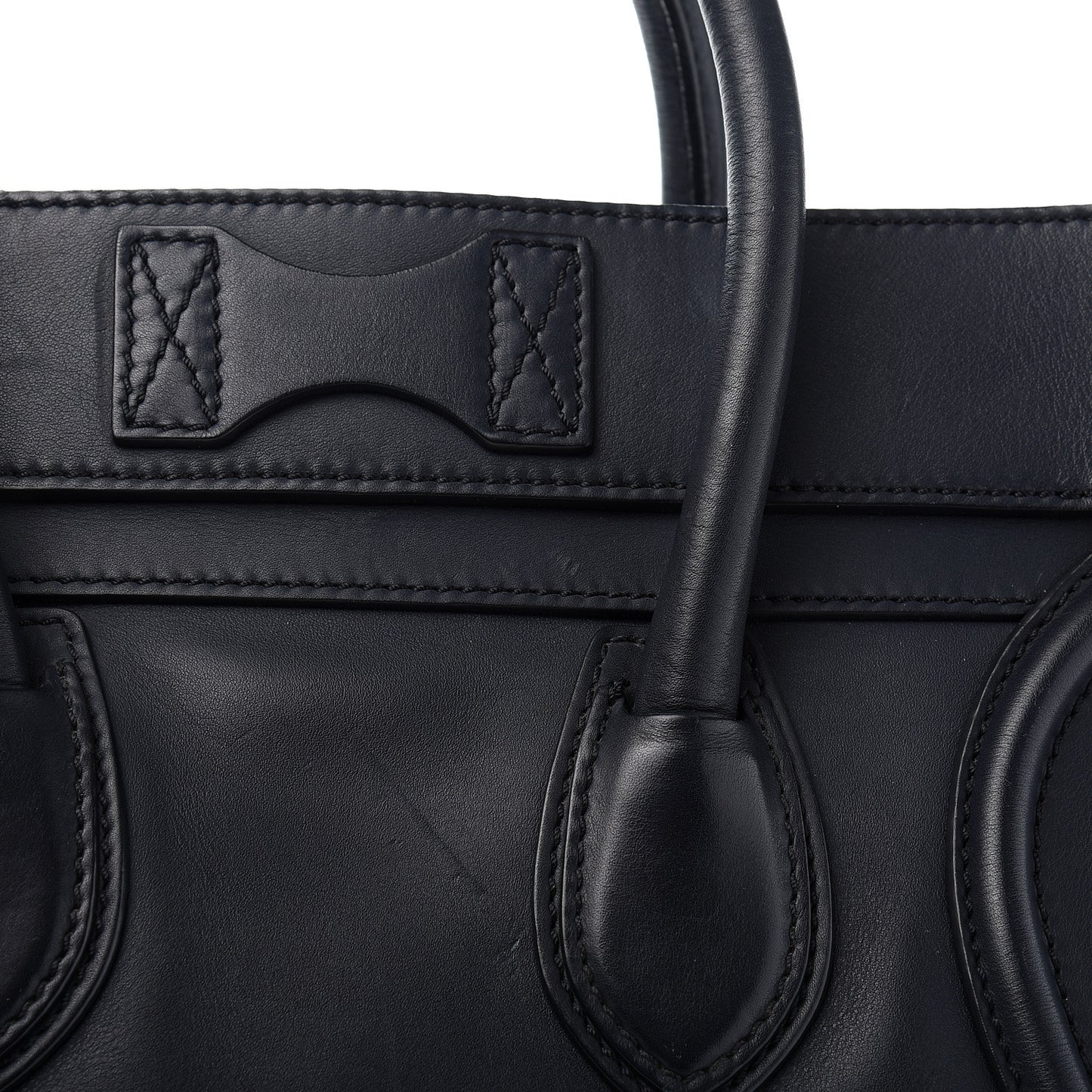 Smooth Calfskin Mini Luggage Navy Blue