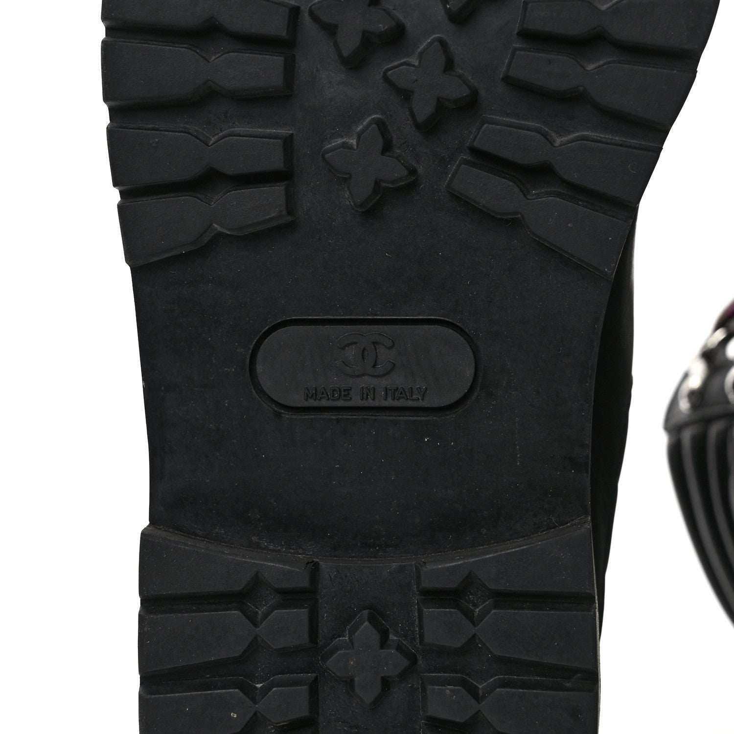 Chanel Lambskin Quilted Lace Up Boots 37.5 Black 6 of 8