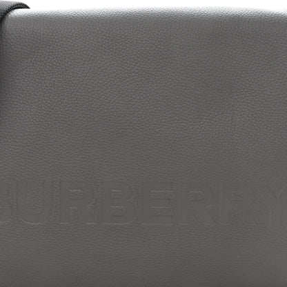 Burberry Grainy Calfskin Embossed Bruno Messenger Charcoal Grey 9 of 11