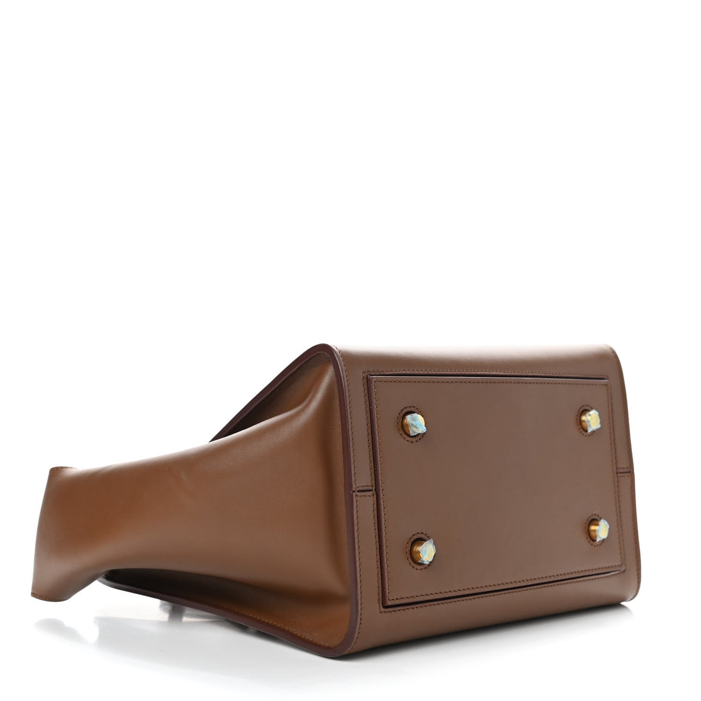 Palmelato Calfskin Mini Tie Knot Tote Camel