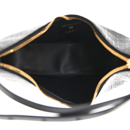 Givenchy Coated Canvas Logo 4G Embossed Small Moon Cut Out Shoulder Bag Black 5 of 9