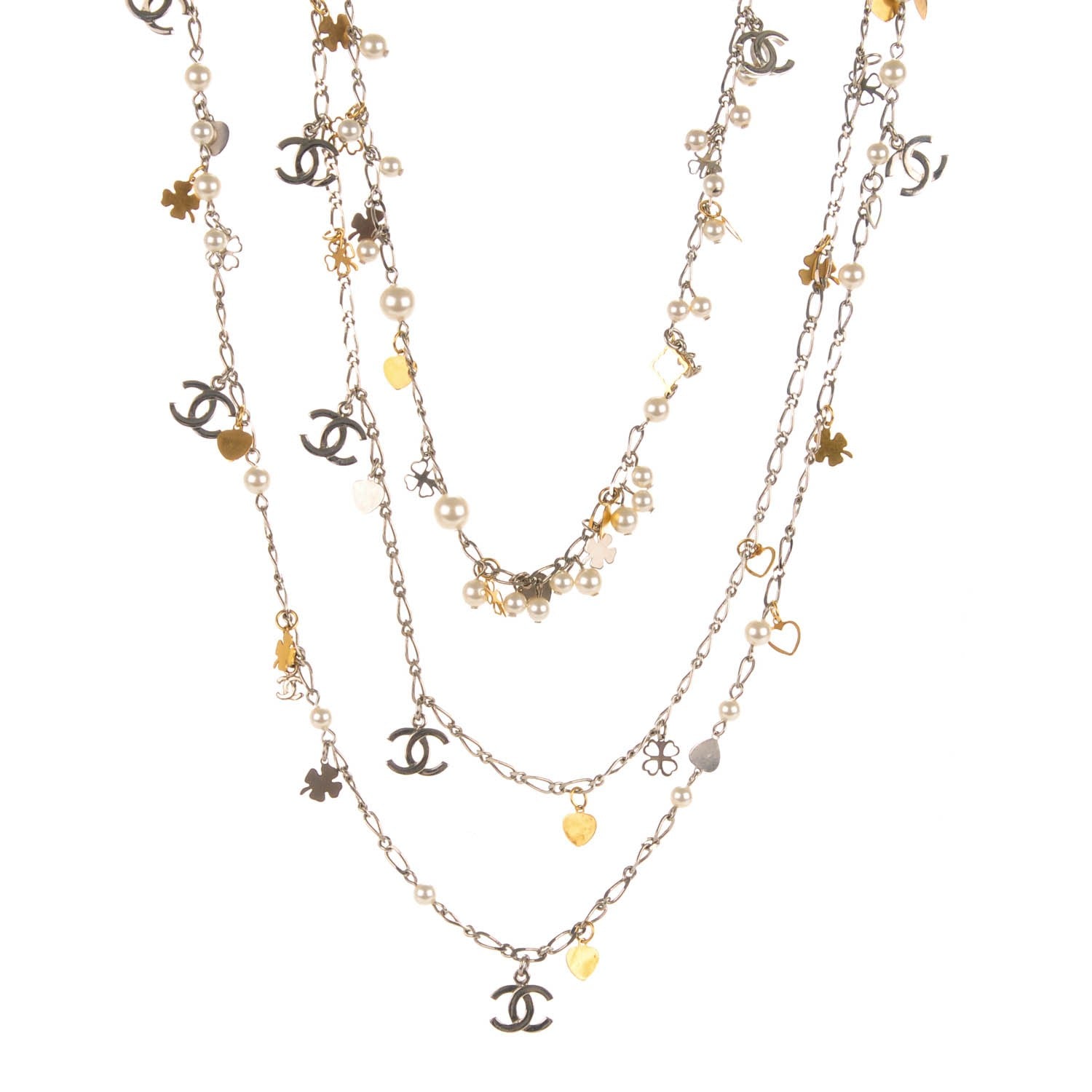 Chanel Multi Chain Lucky Symbols Necklace 1 of 3