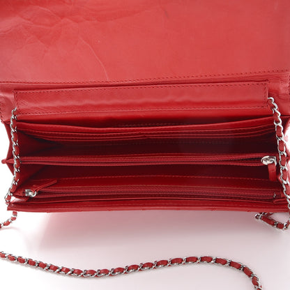 Chanel Lambskin Quilted Chain Clutch Flap Red 5 of 16